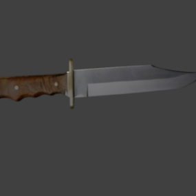 Hunting Knife Black Sheath 3d model