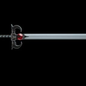 Modello 3d dell'arma della spada di presagio