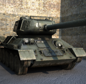 Vintage T-34 Tank 3d model