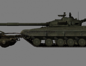 نموذج ثلاثي الأبعاد للدبابة السوفيتية T-64b