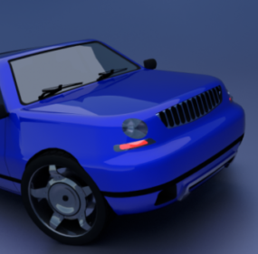 Model 3D niebieskiego samochodu Suv T