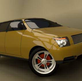 Araba Konsepti Sarı Vcm 3d modeli