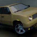 Concepto de coche Tvm amarillo