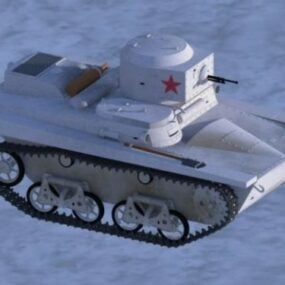 Wapen T37a lichte tank 3D-model
