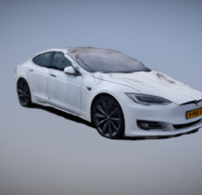 Автомобіль Tesla Model S Concept Design 3d модель