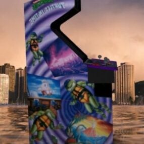 Turtles In Time Upright Arcade Game Machine 3d model
