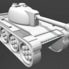 Armádní tank High Poly