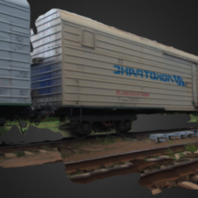 Model 3D projektu wagonu kolejowego