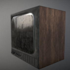 3д модель старого телевизора