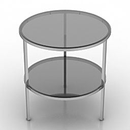 Round Table Baker Zwei Ebenen 3D-Modell