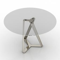 Τρισδιάστατο μοντέλο γυάλινο τραπέζι Bontempi