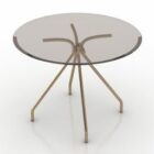 Okrągły szklany stolik Jasny design