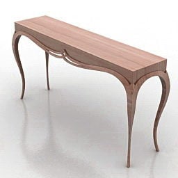 Wooden Console Table 3d model
