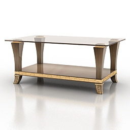 Ξύλινο Τραπέζι Macchi Design τρισδιάστατο μοντέλο