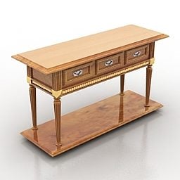 Wooden Table Dettagli Design 3d model