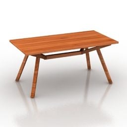 Wooden Table Dominous 3d model