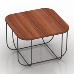 Living Room Table Wooden Design 3d model