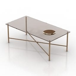 میز شیشه ای طرح مبلمان گالوتی مدل سه بعدی