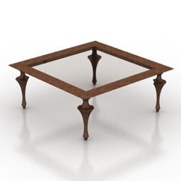 Glass Table Giovanni Design 3d model