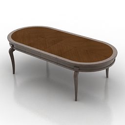 Oval Table Parma Pregno 3d model