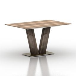 Wooden Table Pranzo Furniture 3d model