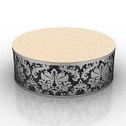 Round Table With Pattern Decoration 3d model