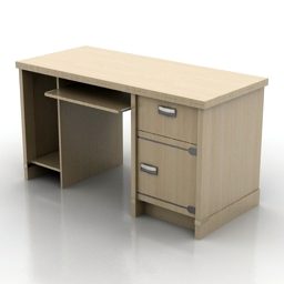 Wood Table Gautier Design 3d model