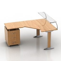 Mesa de trabajo de oficina Siguiente diseño Modelo 3d