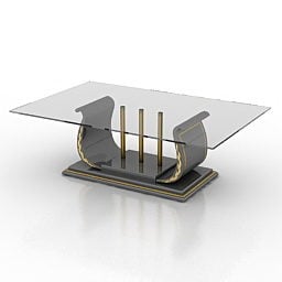 Mesa de vidro para jantar Turri Design