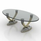 Owalny szklany stolik Vidal Design