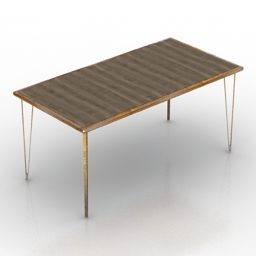 Conference Table Wishbone Design 3d model