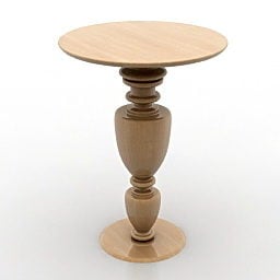 Wooden Round Table Zanotta Doris 3d model