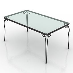 Glass Table Tavolo Design 3d model