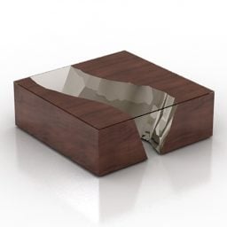 Glass Coffee Table Decor 3d model