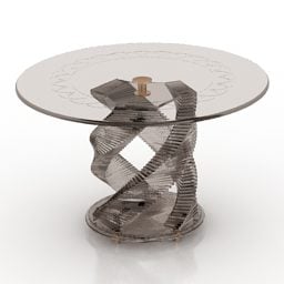 Furniture Glass Table Tonelli Design 3d model