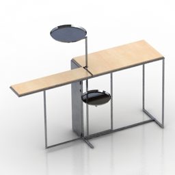 Wood Table Rivoli Design 3d model
