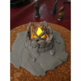 Τρισδιάστατο μοντέλο σκηνής Campfire