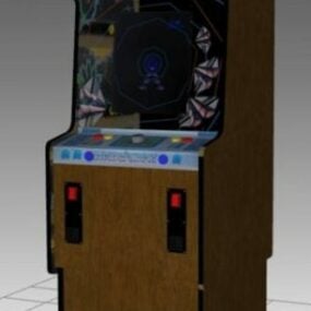 3д модель вертикального аркадного игрового автомата Tac Scan
