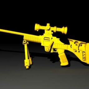 Modelo 3d de arma de rifle de atirador tático