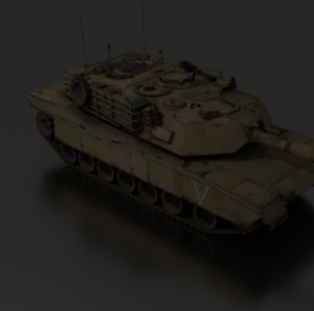 Modello 3d del carro armato Abrams dell'esercito americano