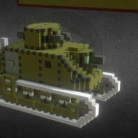 Cartoon Tank 3d model