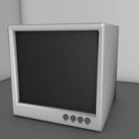 Старий телевізор CRT 3d модель