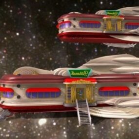 Merchant Starship Futuristic Spacecraft 3d model