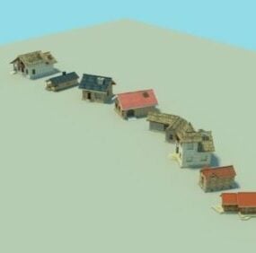 Architektur-Häuser-Sammlung 3D-Modell