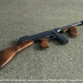 Thompson Gun Weapon 3d model