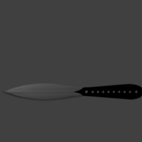 Jagtkniv sort skede 3d-model