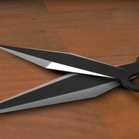 Modelo 3D de arma de facas de arremesso
