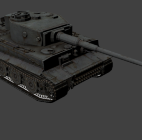 Modello 3d del carro armato pesante nazista Tiger I