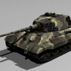 مدل آلمانی تانک ببر کینگ سه بعدی