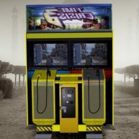 Máquina arcade de juegos Time Crisis modelo 3d